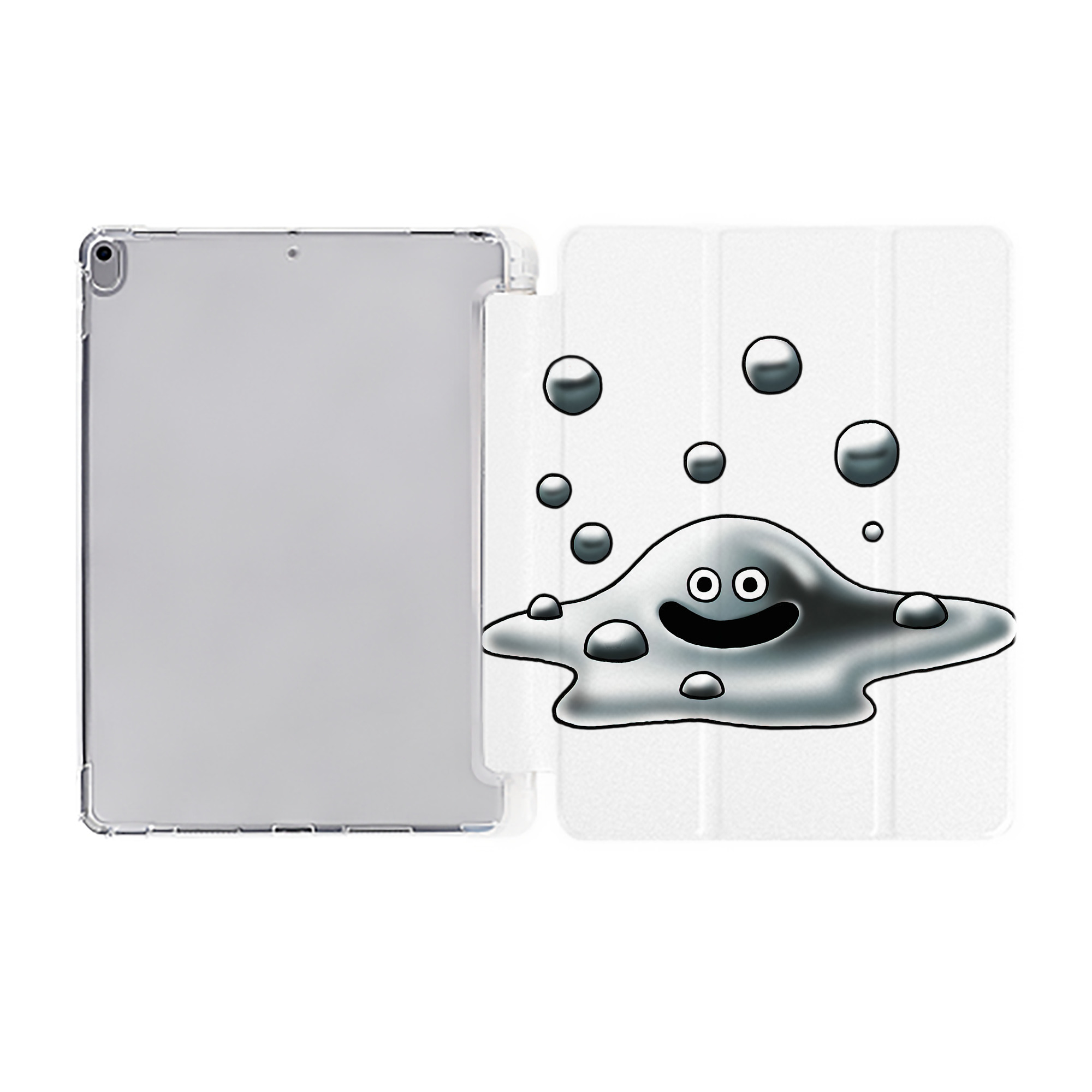 （画像用） ドラゴンクエスト Doragon Kuesuto Dragon Quest IPad ケース ペン収納付き 三つ折りスタンド PUレザー×シリコン 対応機種9.5/10.5/10.9インチ
